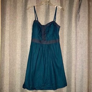 American Eagle spaghetti strap dark teal dress